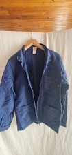 Veste de paysan maquignon ancienne moleskine bleu  Berjac Taille 42 Voir Photos