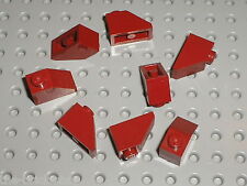 8 x LEGO DkRed slope bricks