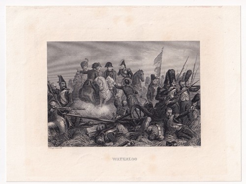Gravure xixe bataille waterloo - xixe,