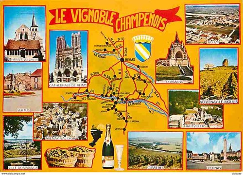 Carte postale vignes le - -,