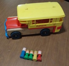 Vintage playskool wooden bus - playskool,