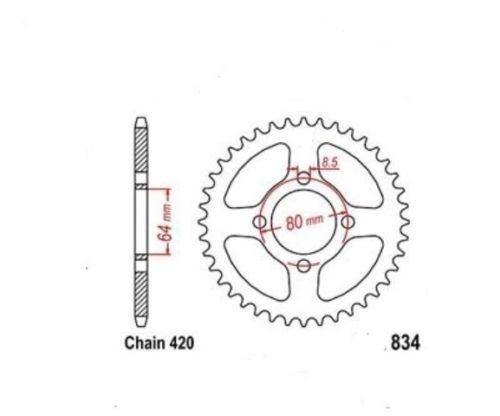 Roue chaîne dents - roue, a