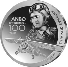 2025 - Lituanie - Pièce de 10€ en argent - Avion ANBO - 100 ans (prévente)