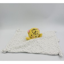 Doudou plat tigre jaune blanc