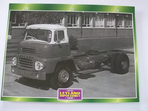 Carte fiche camion porteur - carte,