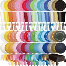 Anniversaire Multicolore Vaisselle Jetable Fête Déco Assiette en Carton Couleurs