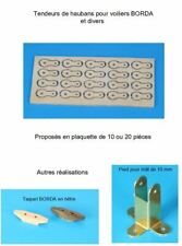 BORDA -- Bateau voilier de bassin -- Tendeurs de haubans en contre plaqué