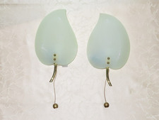 Design Lampe Vintage Murales " en Forme de Feuille " 70er Années ! 2 Pièce