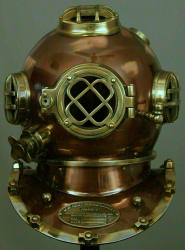 Casque plongée vintage en - plongée,