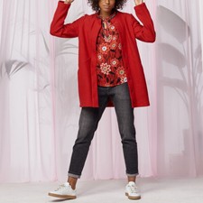 Manteau ONE STEP, rouge , col