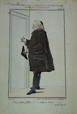 Gravure COULEUR COSTUME THEATRE MARTINET EMPIRE COMEDIE PRETRE HOMME  1810