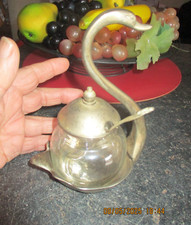 Joli Cygne Métal argenté Pot