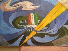 Cadre Abstrait Peint À La