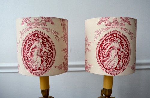 Abat jours toile jouy - abat-jours,