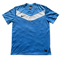 Maillot Shirt Nike Dri Fit Bleu Blanc Taille L
