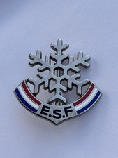 broche flocon Médaille neige brevet ESF école ski français signé Marineau Saumur