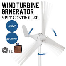 Eolienne Générateur de Vent 400W Générateur d'aimant Wind Turbine Blanc 12V