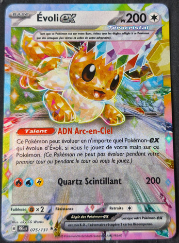 Carte pokémon evoli - carte, ex
