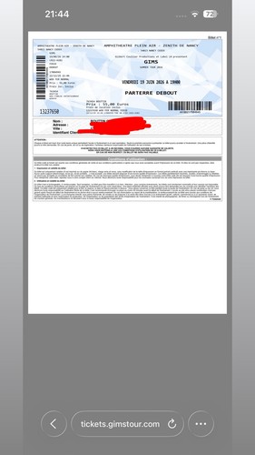 Billet concert gims - billet,