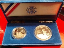 États-Unis coffret 1/2 et 1