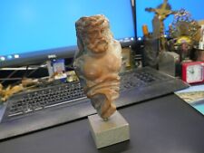 superbe buste à l'antique de Bacchus terre cuite soclée,époque inconnue,700g