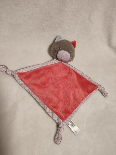 Doudou plat triangle chat gris - triangle,