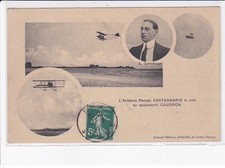 LE CROTOY: l'aviatore renato castagnaris in volo esu apparecchi caudron, aviat