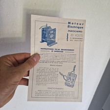 MECCANO intruction  MOTEUR ELECTRIQUE UNIVERSEL 20 VOLTS à renversement