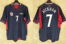Maillot ANGLETERRE ENGLAND UMBRO David BECKHAM n°7 vintage football shirt XL