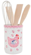 Porte ustensiles déco Poule