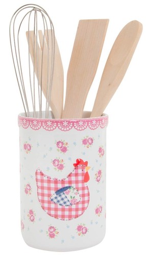 Porte ustensiles déco poule - porte,