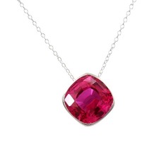 Pendentif Saphir Rose En