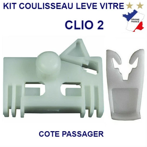 Coulisse guide leve vitre - vitre, pour