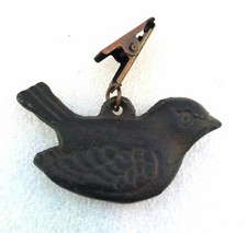 LOT DE 4 PINCES NAPPE POIDS OISEAU EN FONTE GRIS OU NOIR