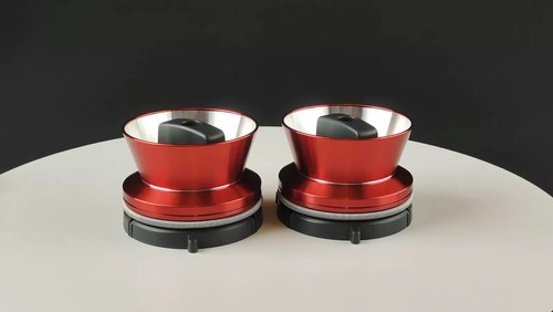 Pair red silver metal - red,