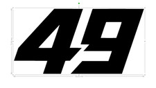 STICKERS NOIR  75X150MM Fabio