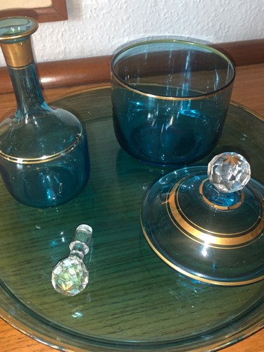Carafe sucrier plateau - carafe, cristal