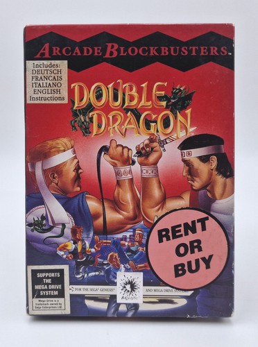 Double dragon cartonné sega - double,