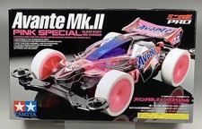 Tamiya Mini 4WD Avante MkII rose spécial carrosserie transparente châssis...