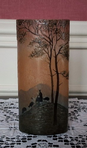 Vase pâte verre décor - de,