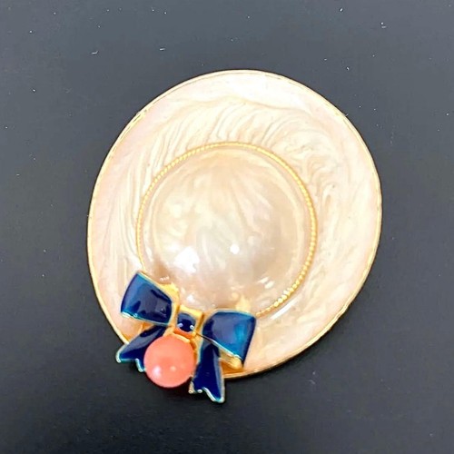 Broche chapeau vintage - broche,