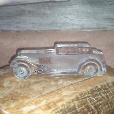 Rare voiture Marly plaque bas rellief en Cristal Daum Par Xavier Froissart 1987