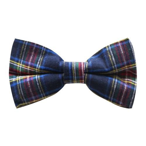 Noeud papillon tartan - tartan, marine