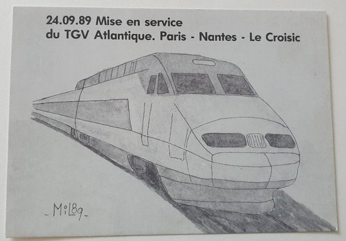 Carte postale cpa tgv - carte,