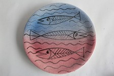 Assiette céramique poissons - assiette,