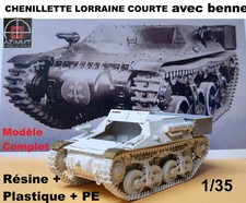 MAQUETTE COMPLETE CHENILLETTE LORRAINE COURTE BENNE BASCULE- 1:35 - AZIMUT/PERSO