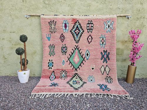 Marocain rose fait main - marocain,