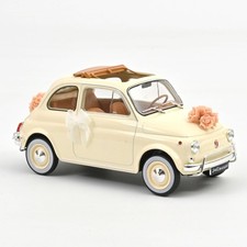 * FIAT 500 L 1968 Voiture blanc ivoire mariage wedding car - 1/18 NOREV 187780