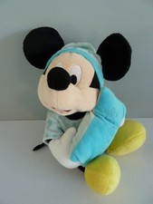 G1 - DOUDOU PELUCHE NICOTOY SIMBA MICKEY BLEU NUAGE LUNE BONNET COUSSIN ET.NEUF*