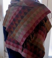 ÉTOLE - écharpe EN LAINE MERINOS CACHEMIRE ET SOIE vintage scarf 60 cm x 180cm